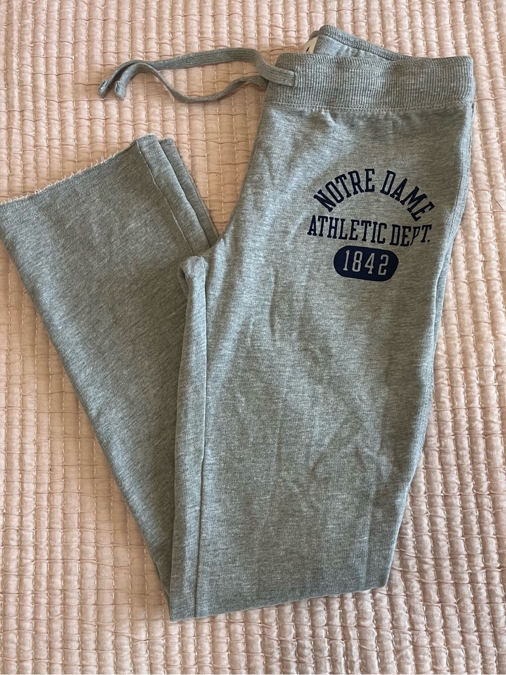 League Gray Notre Dame college Athletic Joggers sweatpants size medium